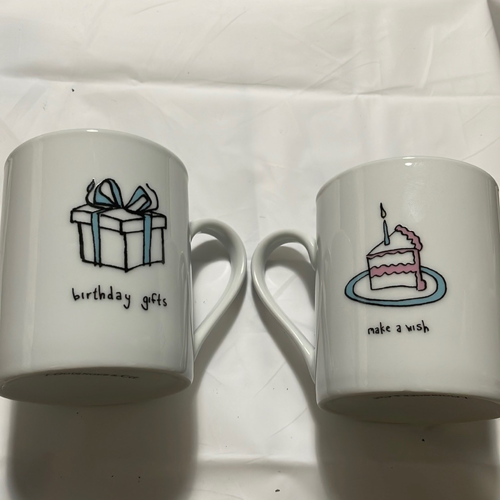 I. Godinger‎ & Co Birthday Celebration Mugs Set o 2